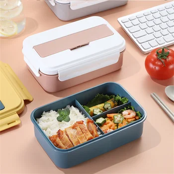 Obed Box Potravín Kontajner s Príbor Nepresakuje Lunchbox Skladovania v Domácnosti