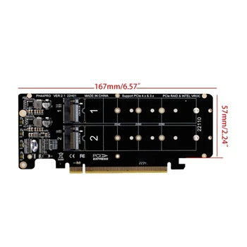 PCI-E 16X pre .2 M-key NVME x4 Rozširujúca Karta obojstranná Mini PCIE X16 pre .2 SSD Adaptér Dropshipping
