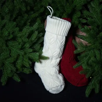 Pletené Textílie Vianočná Pančucha Dobre vykonanej Trvalé Osadenie pre Vianočný Stromček Dodávky