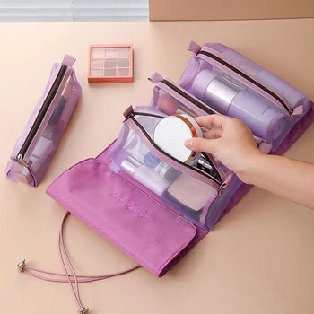 Prenosné Make-Up Organizátor Veľkú Kapacitu Cestovné Wash Bag Odnímateľný Make-Up Skladovanie Taška Toaletné Tašky Cosmet Prípade Skladovacie Puzdro