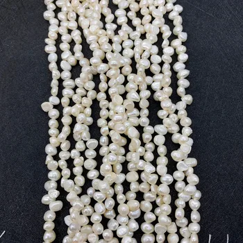 Prírodné Sladkovodné Perly Tri Sedem Otvorov obojstrannej Svetlo guličiek 5-8 mm pre Výrobu Jemné Šperky DIY Náhrdelníky Náušnice Príslušenstvo