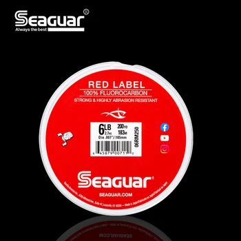 Pôvodnú Kvalitu Tovaru NOVÝCH SeaGuar Červená Štandardné Uhlíka Riadok 4 LB-20 LB SEAGUAR Fluorokarbón Čiara je čiara-ČERVENÁ ZNAČKA Drôt Uhlíka