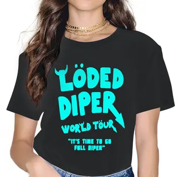 Retro Music Band Ženy Tshirts Loded Diper Pre Každého, Kto Estetické Vintage Ženské Oblečenie Voľné Bavlna Grafické Streetwear