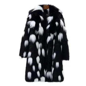 S-6XL Európe a Amerike Nové Módne Dámske Zimné Oblečenie z Imitácie Fox Kožušiny Dlhý Kabát Nadrozmerná Teplé Ženy Zákopy Srsti