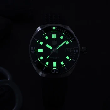San Martin Luxusné Nové Mužov Automatické Mechanické náramkové hodinky NH35A Pohyb C3 Svetelný 20Bar 316L Nerezovej Ocele, Potápačské Hodinky