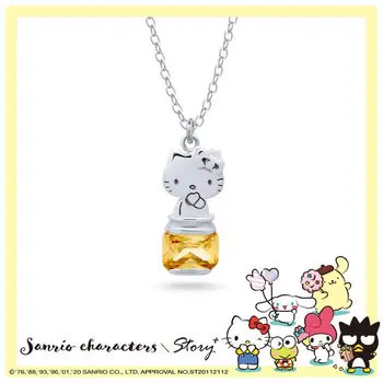 Sanrio Šperky Sanrio Fantasy Raj Hello Kitty Hello Kitty Jam Crystal 925 Elektrolyticky Pokrývajú Mincový Striebro Náhrdelník