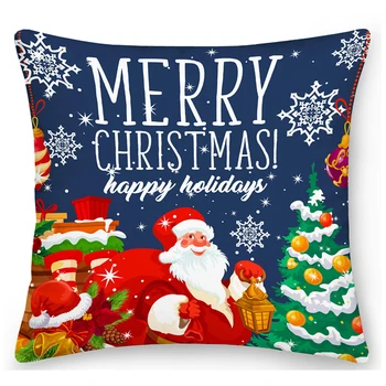 Santa Claus a Vianočné obliečka na Vankúš Výzdoba Domov Spálňa Polyester obliečok Auto Posteli Gauč Dekorácie 45X45CM Vankúš