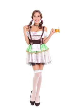 Sexy Žien Piva Oktoberfest Girl Kostým Bavorský Tradičných Národných Kroji Dirndl Podväzky Mini Šaty