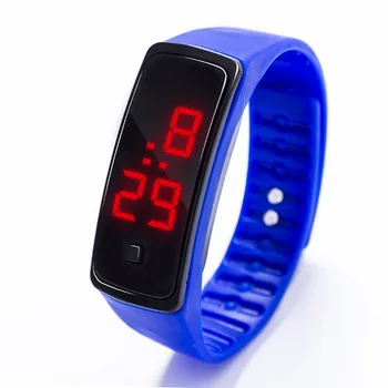 Shsby Úplne nové LED silikónové hodinky Módne Deti športové hodinky Jednoduché farebné náramok hodiniek Páry Digitálne hodinky darček