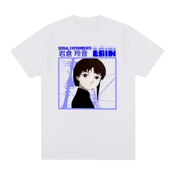 Sériové Experimenty Ležalo Vintage T-shirt Harajuku Japonsko, Manga, Anime, Grafické Bavlna Mužov tričko Nové Tee Tričko Dámske Topy