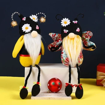 Veľkonočné Slnečnice Gnome Škandinávskych Tomte Nisse švédsky Bee Elf Anonymný Bábika R7UA