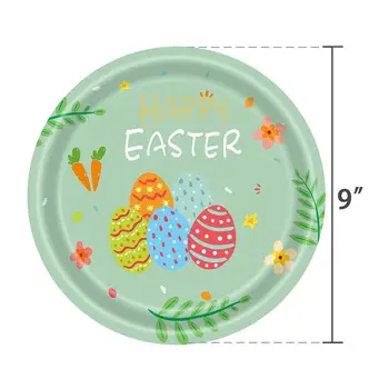 Veľkonočné Vajíčka Bunny Králik Ucho Bunting Jednorazové Strany Riadu Papierové Taniere Poháre Veselú Veľkú Noc Strana Navrhne Veľkonočné Dekorácie
