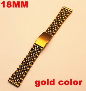 Veľkoobchod 20PCS/veľa Vysoko kvalitné hodinky band (12 mm a 18 MM) ( zlatej farby) nerezová oceľ hodinky remienok - 10069
