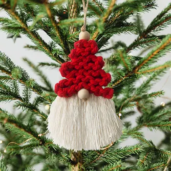 Vianočné Ručne Pletené Santa Stenu Decor Boho Domova Strana Navrhne Vianočný Strom Dekorácie Prívesky