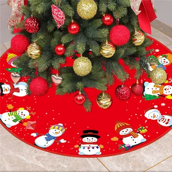 Vianočné Tvorivé Vianočné Snehuliak Vytlačené Strom Sukne Xams Strom Spodnej Dekor Šťastné A Veselé Vianoce, Výzdoba Pre Domáce Navidad Ozdoby