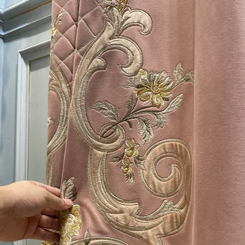 Vlastné francúzska princezná lotus root ružový odtieň romantické svadobné izba krásne handričkou zatmenie opony tylu záclonka prikryť C1155