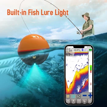 Vonkajšie Bezdrôtové BT Inteligentné Ryby Finder Prenosné Sonar Fishfinder pre Kajak Rybárske Lode Vonkajšie Jazero Rieka Ice Rybárske Náradie