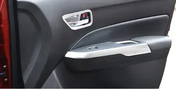 Vyššie star ABS chrome 4pcs dvere Auta opierkou/okno spínač dekorácie kryt+4pcs dvere vnútorné miska pre Suzuki Vitara 2016-2018