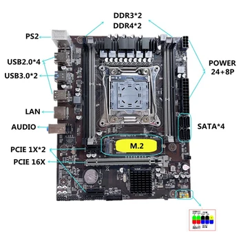 X99 Doske LGA2011-3 základnej Doske Počítača Podporu DDR4 ECC RAM S SSD SATA3 128G+DDR4 4GB 2133Mhz RAM+SATA Kábel