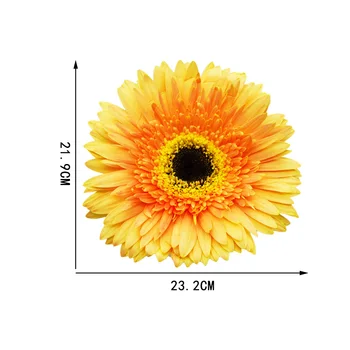 YOJA 23.2 CM×21.9 CM Žltá Daisy Domáce Dekorácie Čerstvý Kvet Moderné Wc Nálepky T1-2658