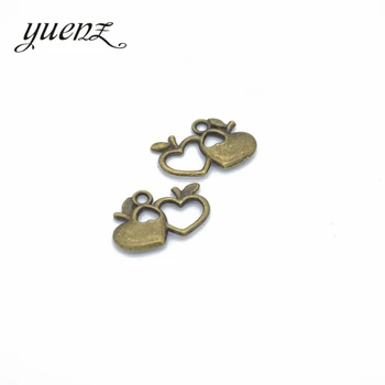YuenZ 25 ks 2 farby Antique silver farba apple Charms Zliatiny Zinku náhrdelník,náušnice náramok šperky HOBBY ručné 19*13mm K09