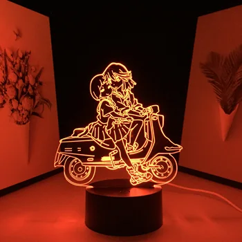Zabiť La Zabiť Matoi Ryuuko LED Nočné Svetlo pre Spálňa Decor Darček Nočného Manga Zabiť La Zabiť Miestnosť, stolná Lampa Anime 3D Lampa