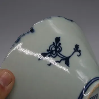 Začiatkom zberu Dynastie Ming modré a biele porcelánové klobúk misy ručne maľované starožitný porcelán zber misa