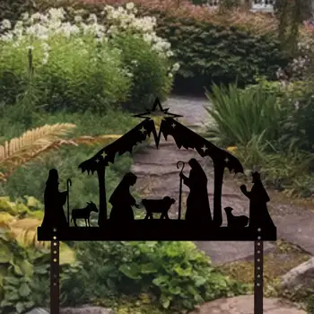 Záhradné Stĺpiky, Veľkonočné Scény Poveternostným vplyvom Vzkriesenie Scény Trávnik Umenia Art Decor Záhrada Displej Vložky pre Vonkajšie Dvore Terasa