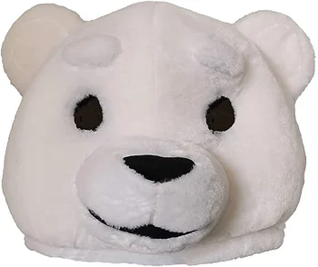 Ľadový Medveď Plyšové Kapota Zvierat Maskot Hlavu Dospelých Veľkosť Halloween Masky Veľké Podujatie Kostým Kostým